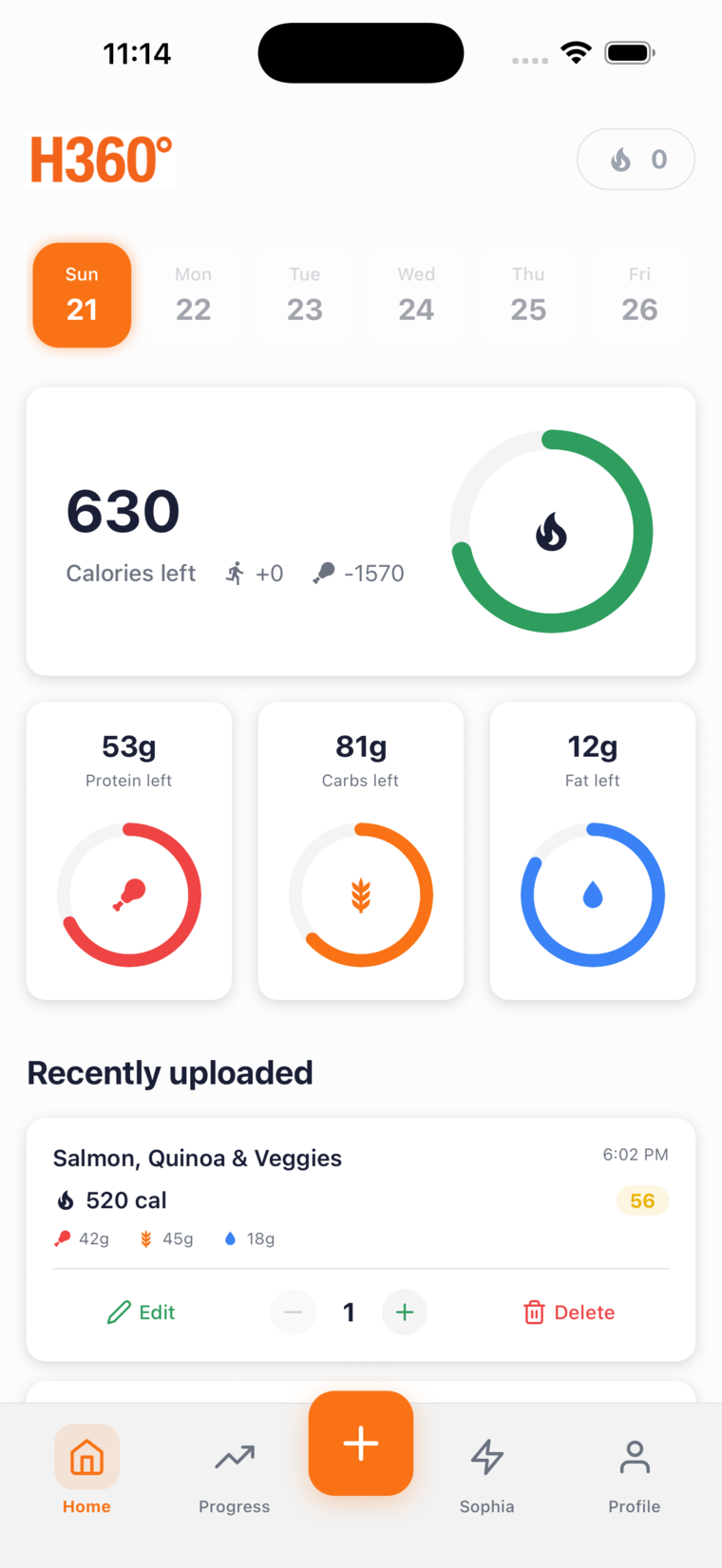 H360 dashboard